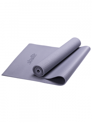 Коврик для йоги FM-101, PVC, 173x61x0,5 см, серый