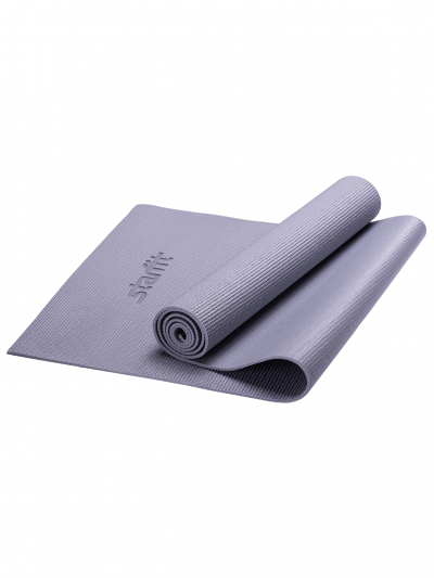 Коврик для йоги FM-101, PVC, 173x61x0,5 см, серый