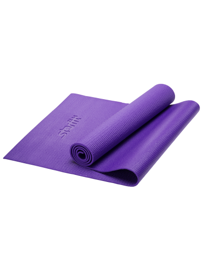 Коврик для йоги FM-101, PVC, 173x61x0,3 см, фиолетовый