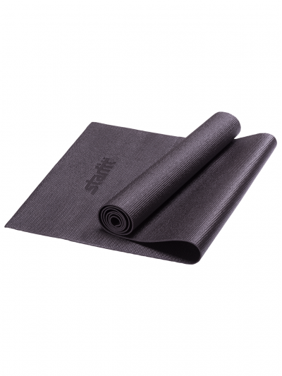 Коврик для йоги FM-101, PVC, 173x61x0,3 см, черный