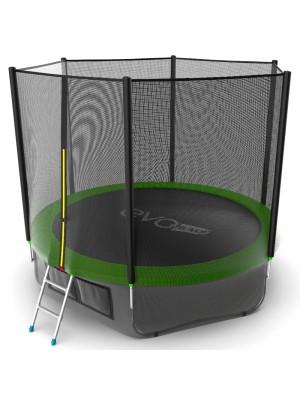 Батут EVO Jump External 10ft (Green) + Lower net с внешней сеткой и лестницей + Нижняя сетка