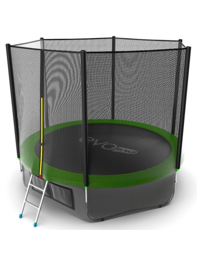 Батут EVO Jump External 10ft (Green) + Lower net с внешней сеткой и лестницей + Нижняя сетка