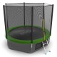Батут EVO Jump External 10ft (Green) + Lower net с внешней сеткой и лестницей + Нижняя сетка