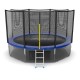 Батут EVO Jump External 12ft (Blue) + Lower net с внешней сеткой и лестницей + Нижняя сетка