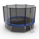 Батут EVO Jump External 12ft (Blue) + Lower net с внешней сеткой и лестницей + Нижняя сетка