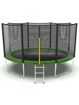Батут EVO Jump External 12ft (Green) с внешней сеткой и лестницей
