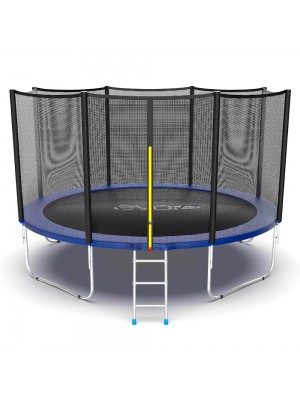 Батут EVO Jump External 12ft (Blue) с внешней сеткой и лестницей