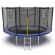 Батут EVO Jump External 12ft (Blue) с внешней сеткой и лестницей