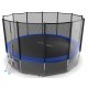 Батут EVO Jump External 16ft (Blue) + Lower net с внешней сеткой и лестницей + Нижняя сетка