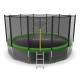 Батут EVO Jump External 16ft (Green) + Lower net с внешней сеткой и лестницей + Нижняя сетка