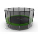 Батут EVO Jump External 16ft (Green) + Lower net с внешней сеткой и лестницей + Нижняя сетка
