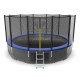 Батут EVO Jump External 16ft (Blue) + Lower net с внешней сеткой и лестницей + Нижняя сетка