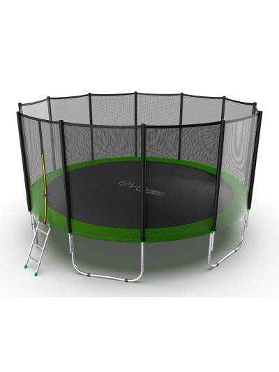 Батут EVO Jump External 16ft (Green) с внешней сеткой и лестницей