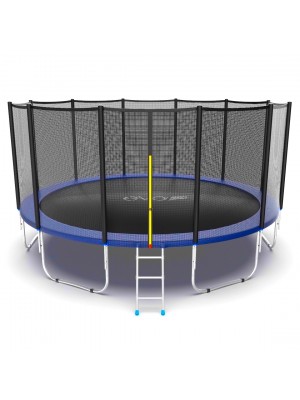 Батут EVO Jump External 16ft (Blue) с внешней сеткой и лестницей