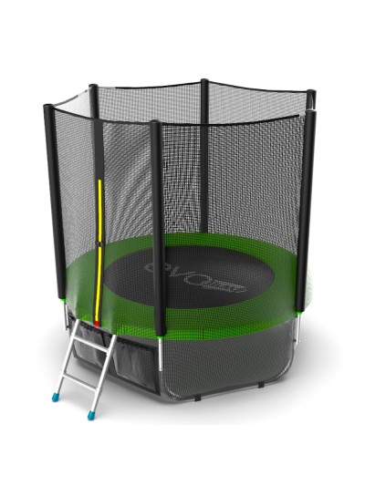 Батут EVO Jump External 6ft (Green) + Lower net с внешней сеткой и лестницей + Нижняя сеть