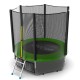 Батут EVO Jump External 6ft (Green) + Lower net с внешней сеткой и лестницей + Нижняя сеть