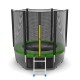 Батут EVO Jump External 6ft (Green) + Lower net с внешней сеткой и лестницей + Нижняя сеть