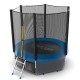 Батут EVO Jump External 6ft (Blue) + Lower net с внешней сеткой и лестницей + Нижняя сеть
