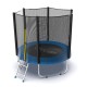 Батут EVO Jump External 6ft (Blue) с внешней сеткой и лестницей