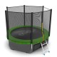 Батут EVO Jump External 8ft (Green) + Lower net с внешней сеткой и лестницей + Нижняя сетка