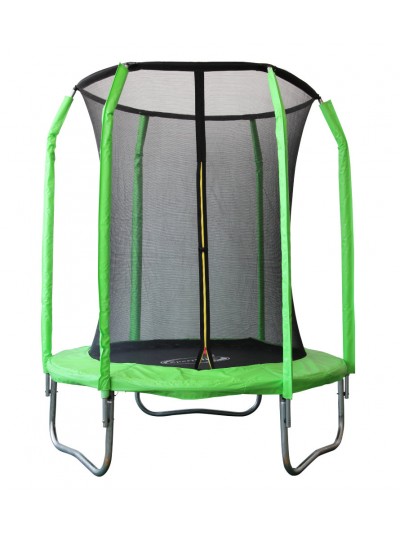 Батут SportElite 1,83м фиберглас, с защитной сеткой внутрь, салатовый, GB30201-6 FT