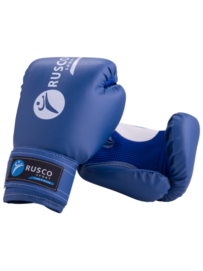 Перчатки боксерские, 10oz, к/з, синие Rusco