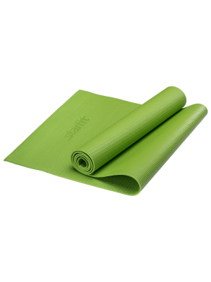 Коврик для йоги FM-101, PVC, 173x61x0,4 см, зеленый