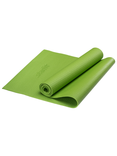 Коврик для йоги FM-101, PVC, 173x61x0,4 см, зеленый