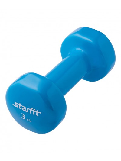 Гантель виниловая DB-101 3 кг, синяя