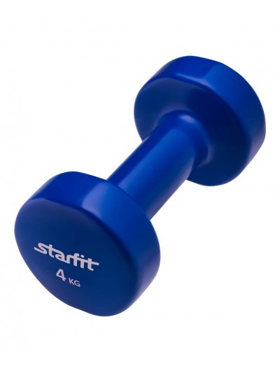 Гантель виниловая DB-101 4 кг, темно-синяя