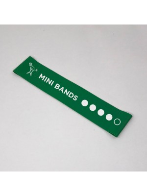 Зеленая фитнес-резинка Mini Bands (12 кг) 30*5 см