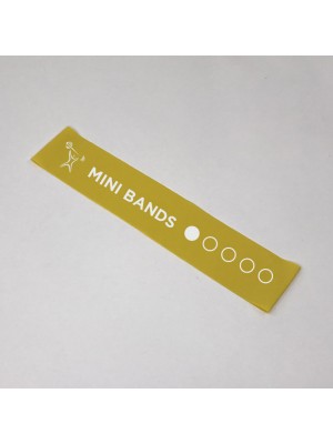 Желтая фитнес-резинка Mini Bands (4 кг) 30*5 см