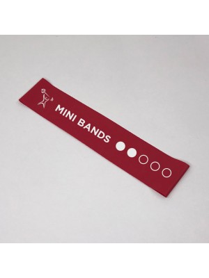 Красная фитнес-резинка Mini Bands (8 кг) 30*5 см