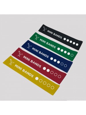 Набор фитнес-резинок Mini Bands (5 петель) 30*5 см
