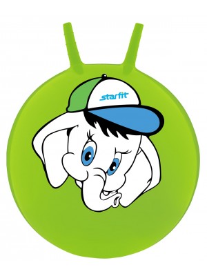 Мяч-попрыгун "Слоненок" GB-401, 45 см, с рожками, зеленый