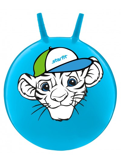 Мяч-попрыгун "Тигренок" GB-402, 55 см, с рожками, синий