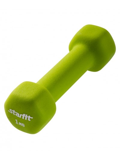 Гантель неопреновая DB-201 1 кг, салатовая