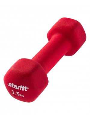 Гантель неопреновая DB-201 1,5 кг, насыщенная красная