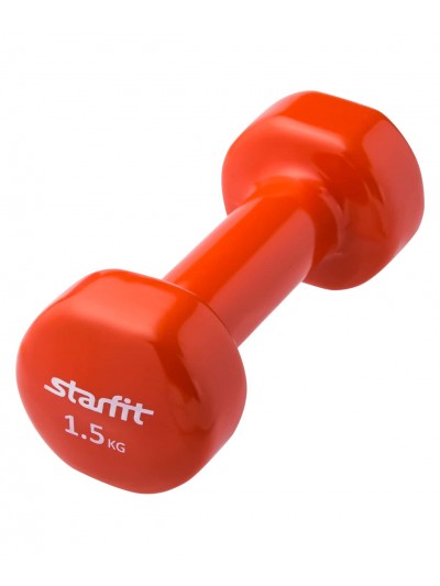 Гантель виниловая DB-101 1,5 кг, оранжевая