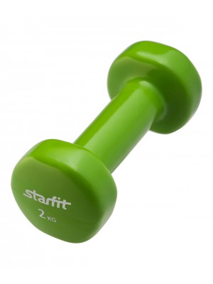 Гантель виниловая DB-101 2 кг, зеленая