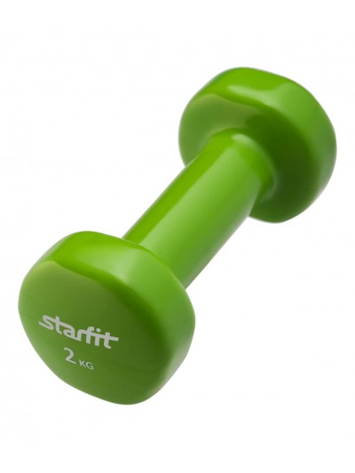 Гантель виниловая DB-101 2 кг, зеленая