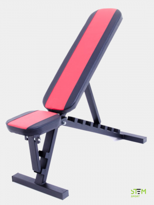 Регулируемая скамья для жима черно-красная