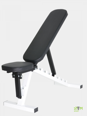 Регулируемая скамья для жима черно-белая