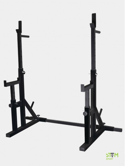 Стойки под штангу с подстраховкой и брусьями, цвет: черный
