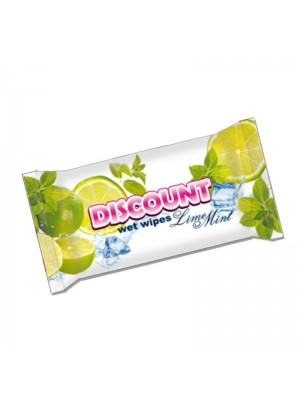 Салфетки влажные Discount, лайм и мята (15) Салфетки влажные Discount, лайм и мята (15)