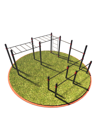 S-038 Два рукохода, турники, брусья разной высоты