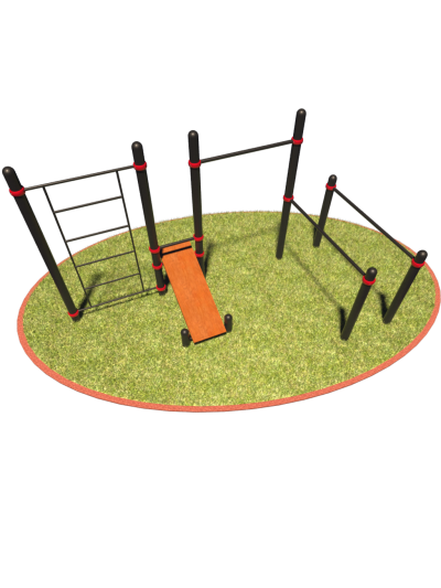 S-029 Турник, брусья, скамья, шведская стенка